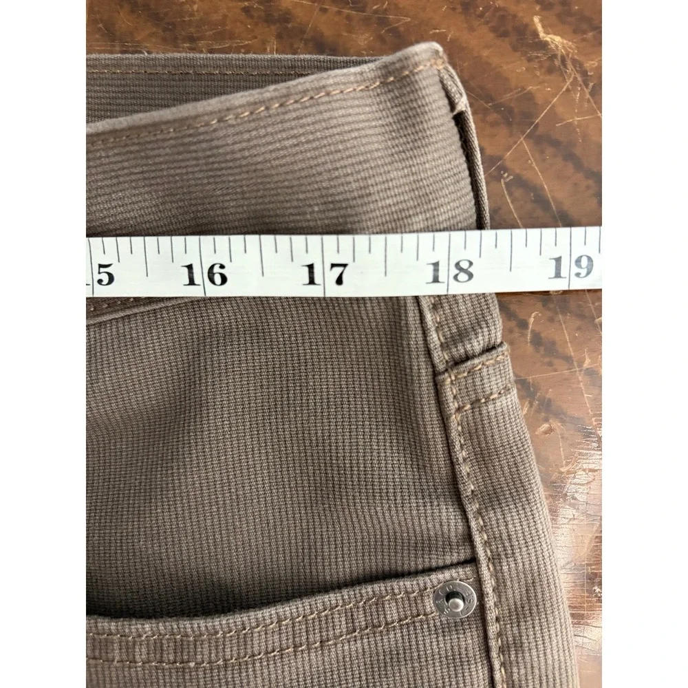 Levis 513 Slim Straight Brown Bedford Cord Pants Mens 36x34 Textured Trousers